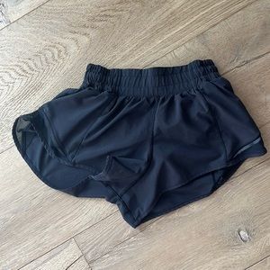 Black size 2 lululemon shorts